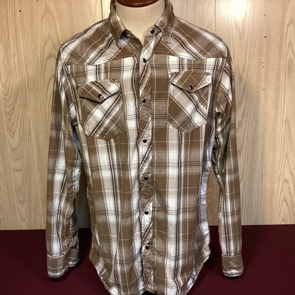 Red Snap Clothing Company snap button western shirt mens XL